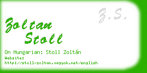 zoltan stoll business card