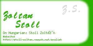 zoltan stoll business card